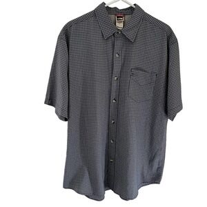 The North Face Plaid Vented Fishing Hiking Short Sleeve Button Shirt Mens L